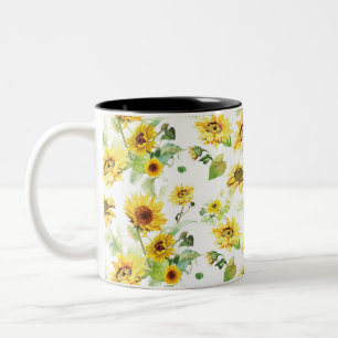 Tasse 2 Couleurs Tournesol d'aquarelle