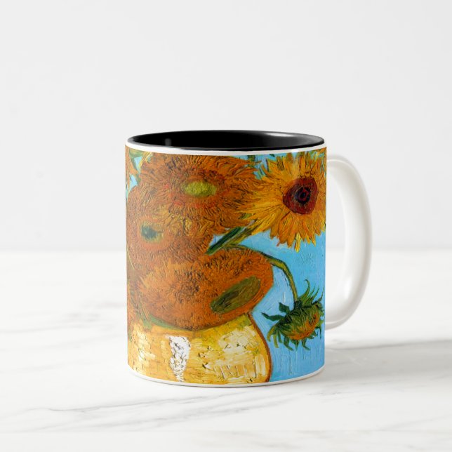 Tasse 2 Couleurs Tournesols de Van Gogh (Devant droit)