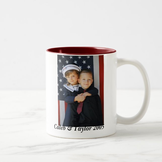 Tasse 2 Couleurs Tout américain (Droit)