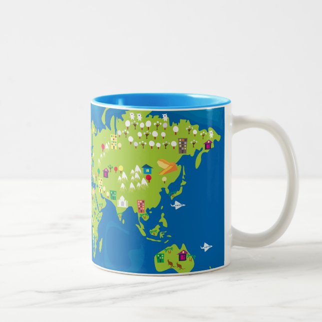 Tasse 2 Couleurs Tout autour du monde (Droit)