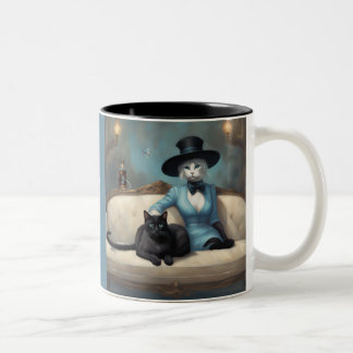 Tasse 2 Couleurs Tout avec style chat noir chat blanc