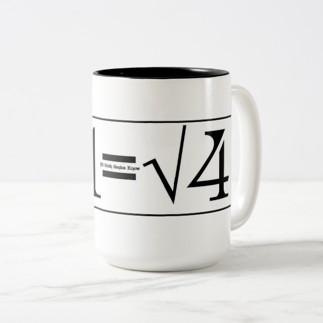 Tasse 2 Couleurs Tout le génie des maths (Devant droit)