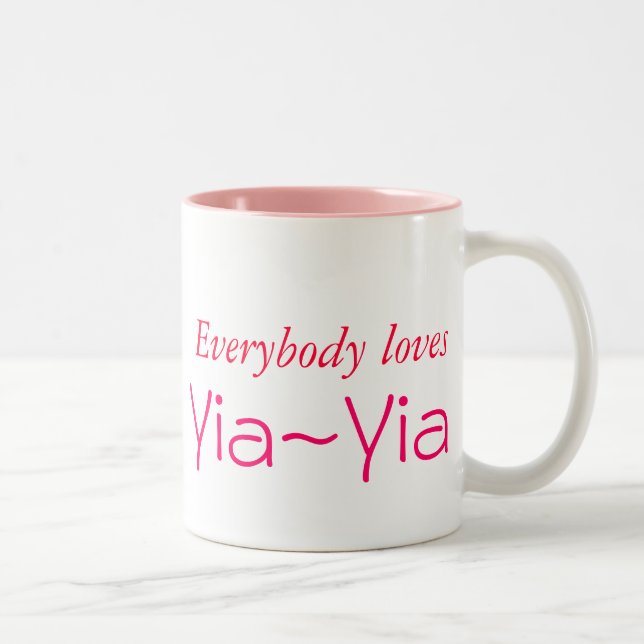 Tasse 2 Couleurs Tout le monde aime, Yia~Yia (Droit)