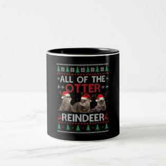 Tasse 2 Couleurs Tout Otter Reindeer Noël Vilain Sweater