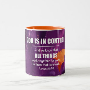 Tasse 2 Couleurs TOUTES LES CHOSES FONCTIONNENT ENSEMBLE Romains 8: