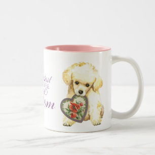 Tasse 2 Couleurs Toy Poodle Heart Maman