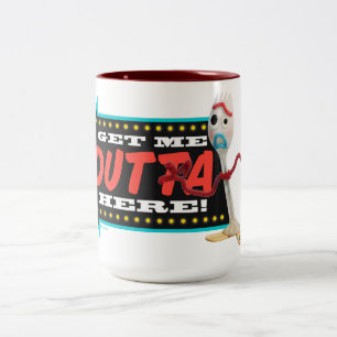 Tasse 2 Couleurs Toy Story 4  Forky "Dégage-Moi Ici"