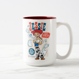 Tasse 2 Couleurs Toy Story 4  Publicité Vintage de poupée de Jess