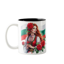 Tradition du drapeau bulgare Folklore Femme Roses 