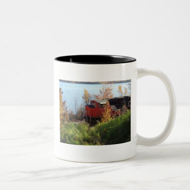 Tasse 2 Couleurs Train d'automne (Droit)
