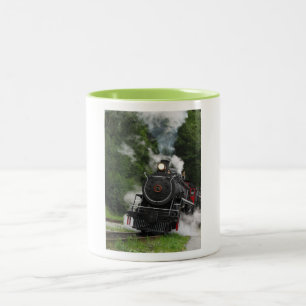 Tasse 2 Couleurs train vapeur rail train rail rail rail rail rail r