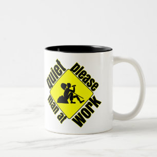 Tasse 2 Couleurs Tranquillité svp, homme au travail