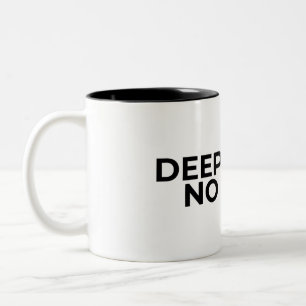 Tasse 2 Couleurs Travail Approfondi Pas de Chance Typographique Min