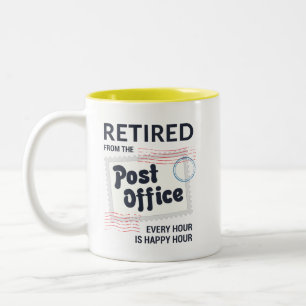 Tasse 2 Couleurs Travailleur postal retraite facteur drôle