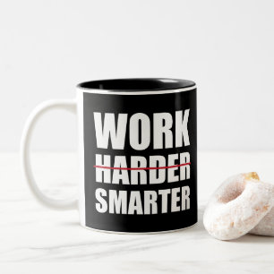 Tasse 2 Couleurs Travaillez Intelligemment et Non Plus Fort Motivat