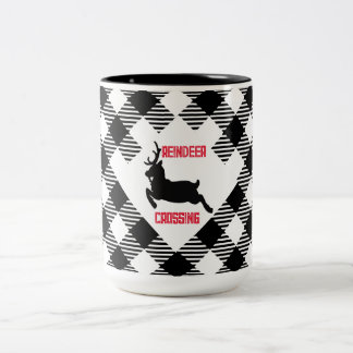 Tasse 2 Couleurs "Traversée de rennes" Café/Mug de thé
