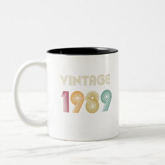 Tasse 2 Couleurs treize ans 30e anniversaire Cadeau Vintage 1989