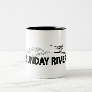 Tasse 2 Couleurs Tremplin de ski de Sunday River Maine