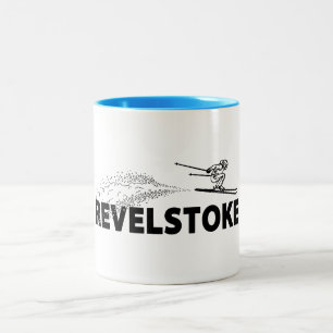 Tasse 2 Couleurs Tremplin de ski Revelstoke Colombie-Britannique