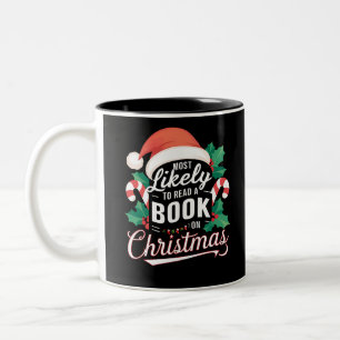 Tasse 2 Couleurs Très Probable De Lire Un Livre À Noël