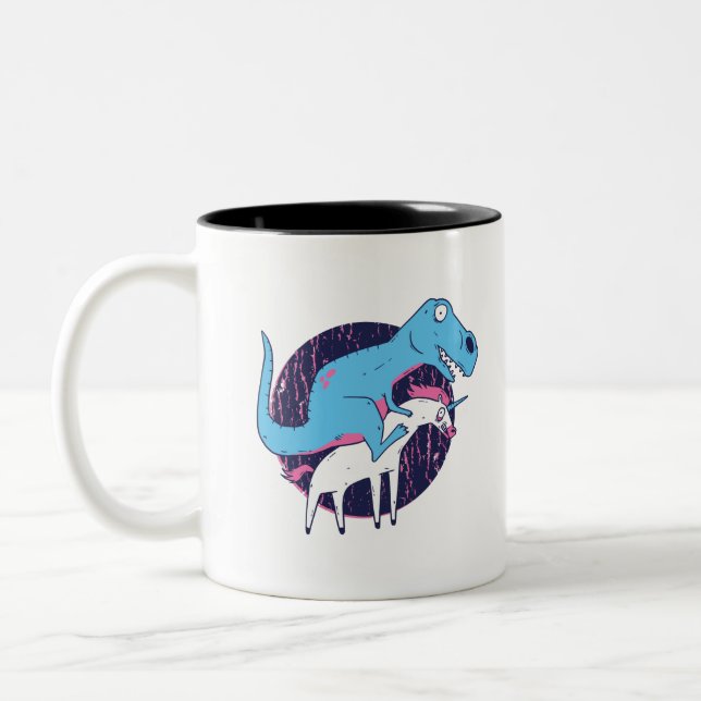 Tasse 2 Couleurs Trex équitation Unicorn (Gauche)
