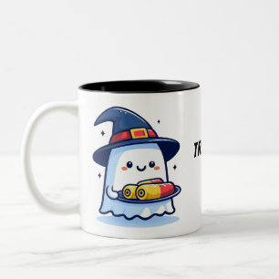 Tasse 2 Couleurs Trick or gâteau - Fantôme de la diaspora roumaine