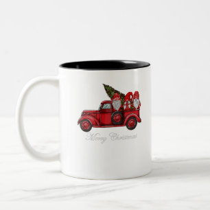Tasse 2 Couleurs Trois fantômes dans un camion rouge avec joyeux No