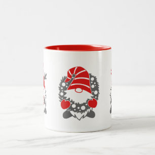 Tasse 2 Couleurs Trois Gnomes amusants   Noël Festive