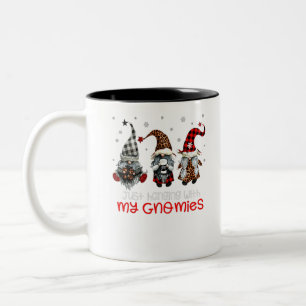 Tasse 2 Couleurs Trois Gnomes Dans Le Noël Rouge Qui Traversent Mes
