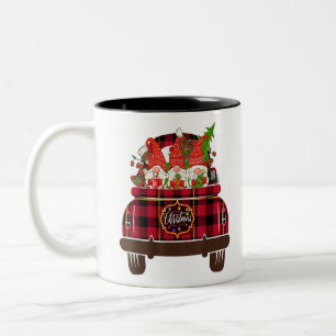Tasse 2 Couleurs Trois Gnomes Voiture Plaid Matching Family Joyeux 