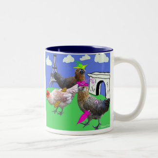 Tasse 2 Couleurs Trois poules françaises