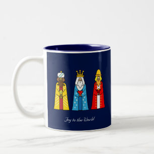 Tasse 2 Couleurs Trois Sages sur Fond Bleu Marine