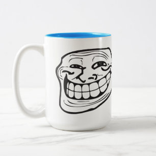Tasse 2 Couleurs Troll LeMe mèmes TROLLIN FACE FUNNY - ÉDITABLE