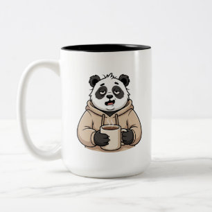 Tasse 2 Couleurs Trop fatigué pour fonctionner Panda Café Dessin an