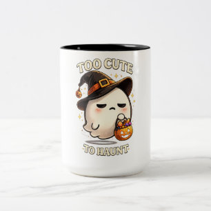Tasse 2 Couleurs Trop Mignon Pour Hanter Sorcière Fantôme Art Hallo