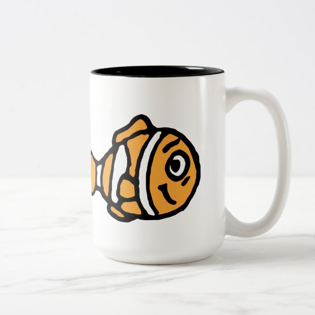 Tasse 2 Couleurs Trouver Dory| Caricature de Marlin (Droit)