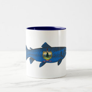 Tasse 2 Couleurs Truite du pavillon du Vermont-Fish