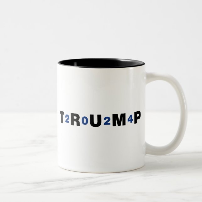 Tasse 2 Couleurs Trump 2024 bleu (Droit)