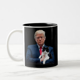 Tasse 2 Couleurs Trump 2024 Chat MAGA Drôle Trump Chat