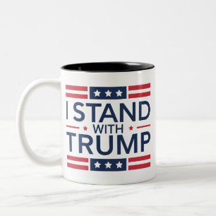 Tasse 2 Couleurs Trump 2024 : Je Suis Avec Trump Pour Appuyer Le Pr