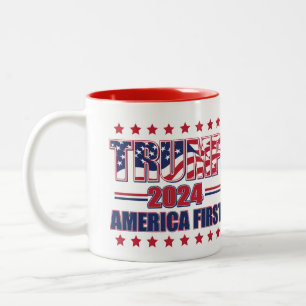 Tasse 2 Couleurs Trump 2024 - L'Amérique d'abord
