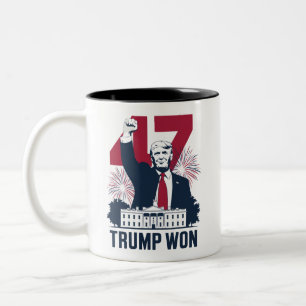 Tasse 2 Couleurs Trump a encore gagné élection 2024 président 47e 
