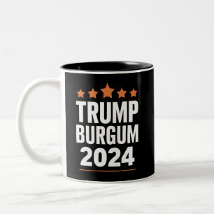 Tasse 2 Couleurs Trump Burgum pour le Président 2024 Élection USA