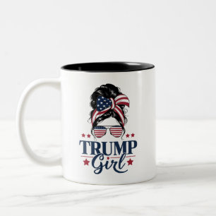 Tasse 2 Couleurs Trump Fille Nœud Méssy Trump 2024 Élection América