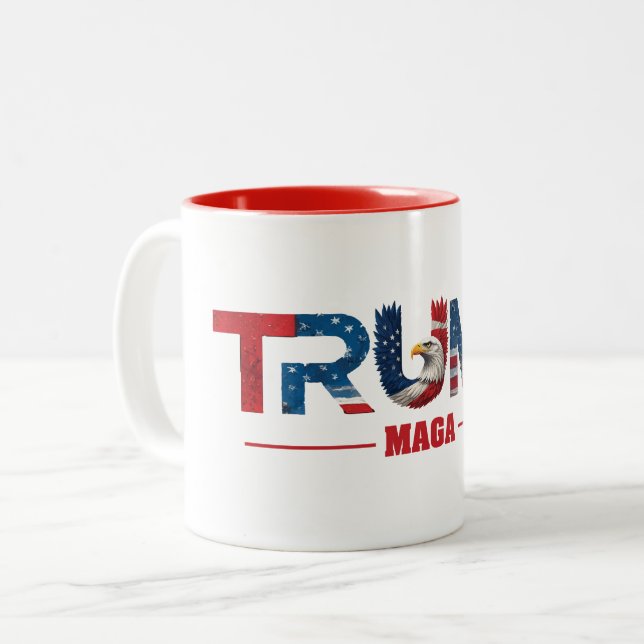 TASSE 2 COULEURS TRUMP MAGA 2024 (Devant gauche)