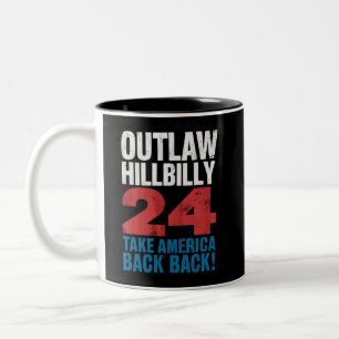 Tasse 2 Couleurs Trump Vance 2024 Hors-la-loi Hillbilly Drapeau amé