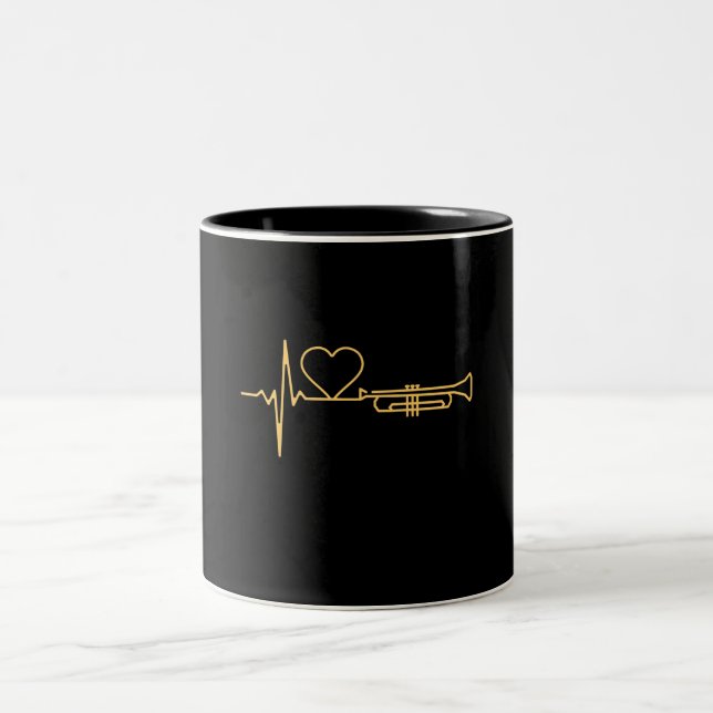 Tasse 2 Couleurs Trumpet - Trumpet Hearbeat cadeau (Centre)