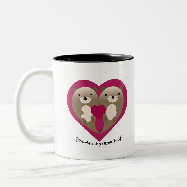 Tasse 2 Couleurs Tu Es Ma Moitié D'Otter (Gauche)