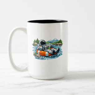 Tasse 2 Couleurs Tubage de rivière astronaute
