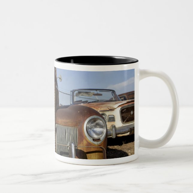 Tasse 2 Couleurs Tucumcari, Nouveau Mexique, Etats-Unis. Itinéraire (Droit)